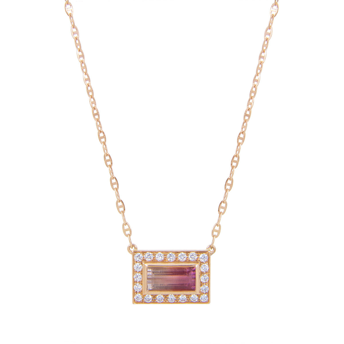 Mini Tourmaline Brick Necklace