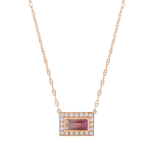 Mini Tourmaline Brick Necklace